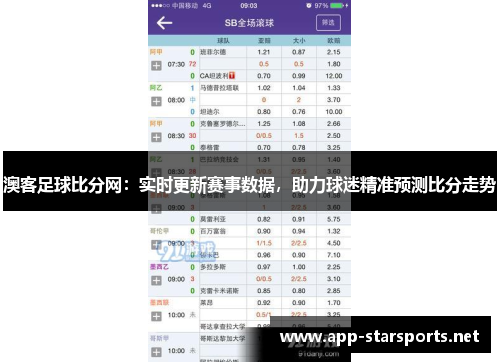 澳客足球比分网：实时更新赛事数据，助力球迷精准预测比分走势